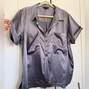 Universal Standard Slate Satin Shirt 18/20